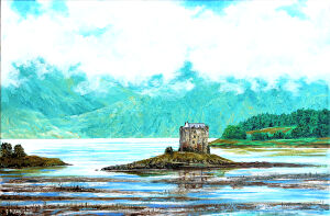 CAS49 Castle Stalker off Loch Linnhe