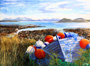 LAN94 Buoys on the shores of LochEwe