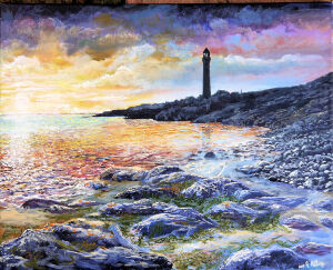 SEA77Scurdie Ness Lighthouse by Montrose.