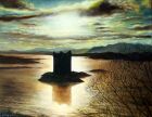 CAS1 Castle Stalker Evening Sun. Loch Laich off loch Linnhe